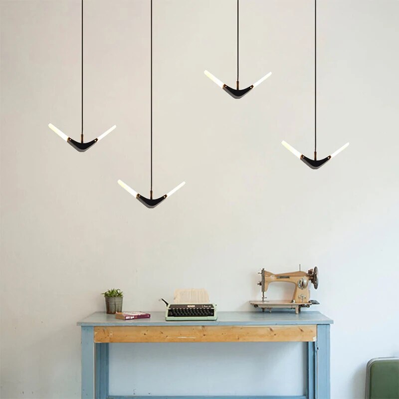 Suspension LED volantes modernes pour salle à manger