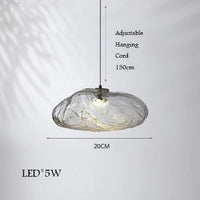 lustre en verre design créatif nuage luminaire décoratif intérieur