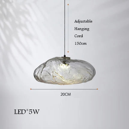 Kronleuchter aus Glas mit kreativem Wolkendesign – dekorative Leuchte für Innenräume und Villa