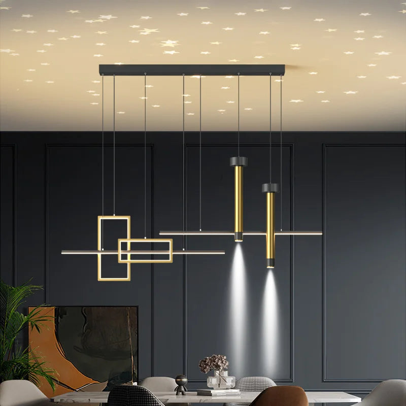 lustre moderne luxe en verre étoilé pour intérieur - vue 6 sur 12
