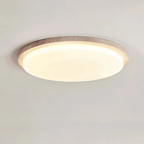Plafonnier Led en travertin jaune