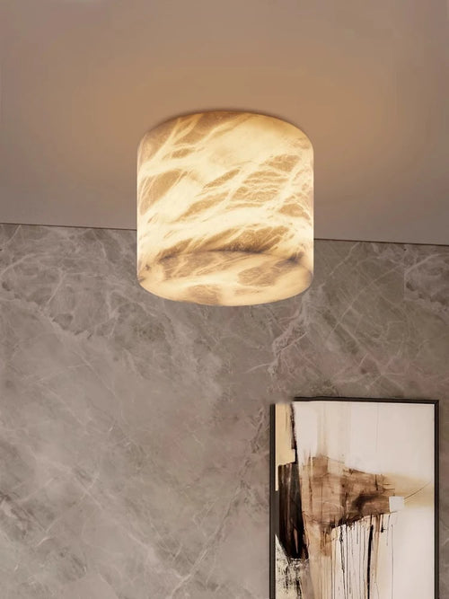 Petit plafonnier Led en marbre espagnol - vue 4 sur 10