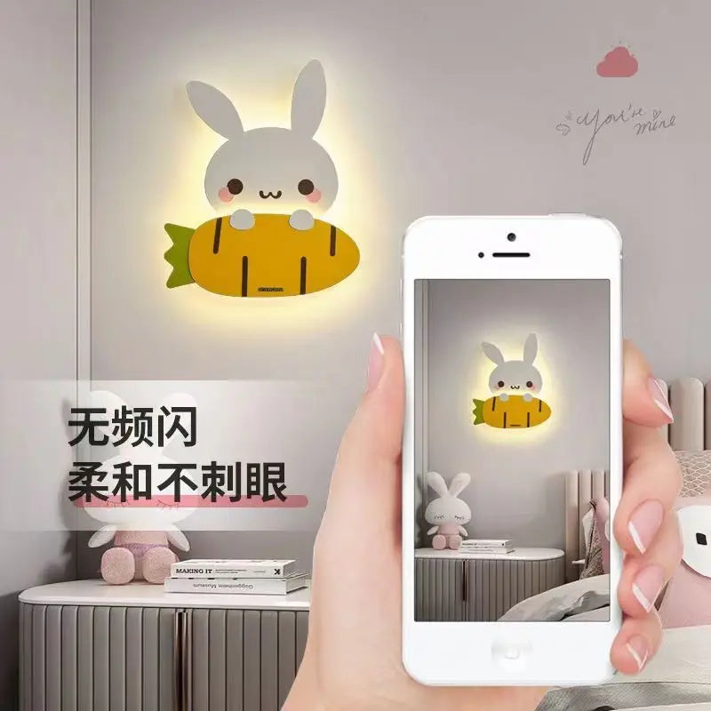 applique murale led dessin animé baleine lapin dinosaure pour enfants - vue 6 sur 8