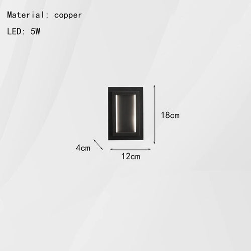 LED-Wandleuchte aus Kupfer für elegante Innendekoration - vue 9 sur 8