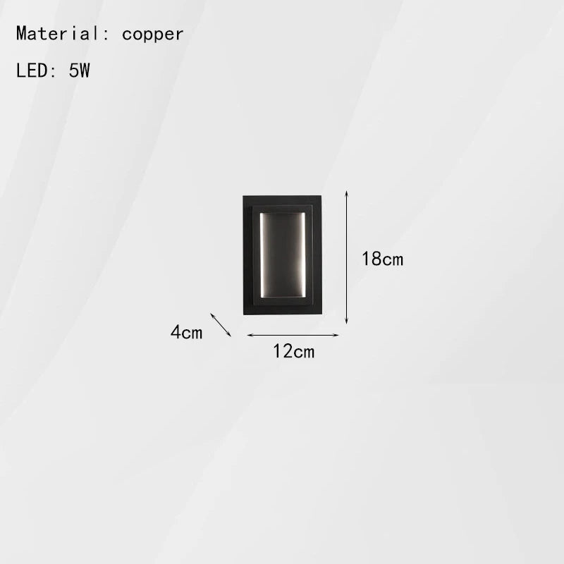 LED-Wandleuchte aus Kupfer für elegante Innendekoration