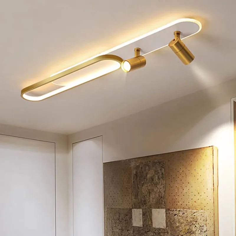 Plafond moderne à LEDs lumière avec projecteurs pour salon chambre cuisine couloir bande blanche allée lampe éclairage intérieur - vue 2 sur 14