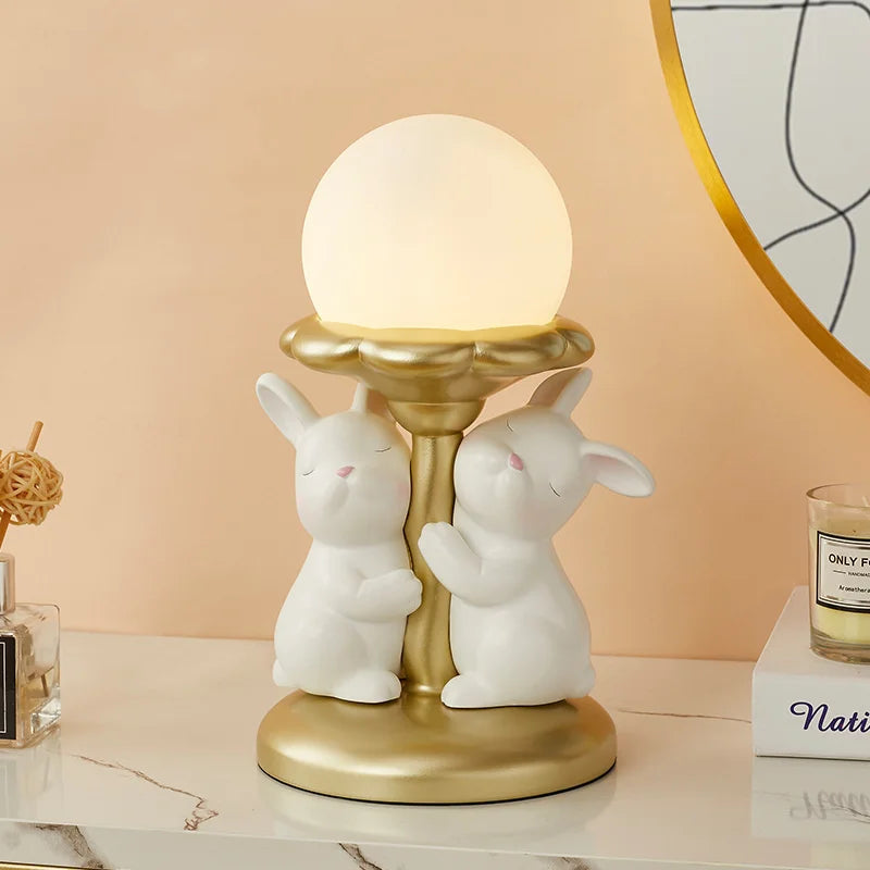 lampe de bureau kawaii lapin mignon décoration princesses cadeau luxe