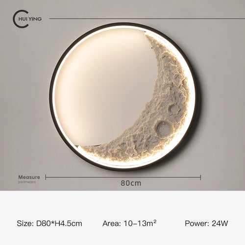 Dekorative LED-Wandleuchte Mond mit dimmbarer Lichtintensität - vue 13 sur 15