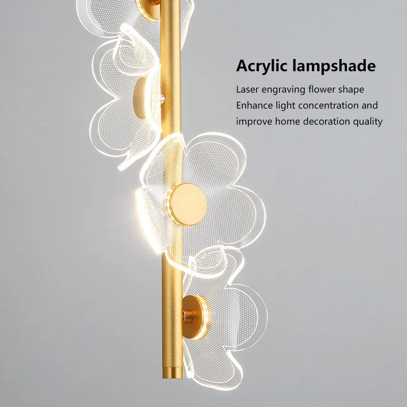 suspension design fleur lumineuse pour intérieur enfants et étude - vue 7 sur 7