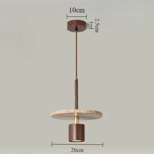 lustre moderne en pierre pour restaurant et chevet - vue 8 sur 9