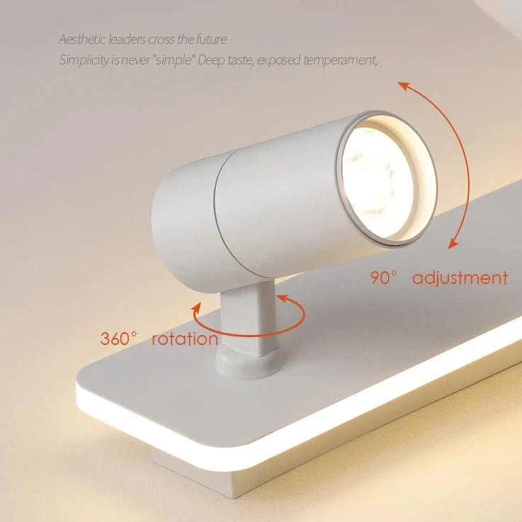 Plafonnier LED noir moderne projecteur
