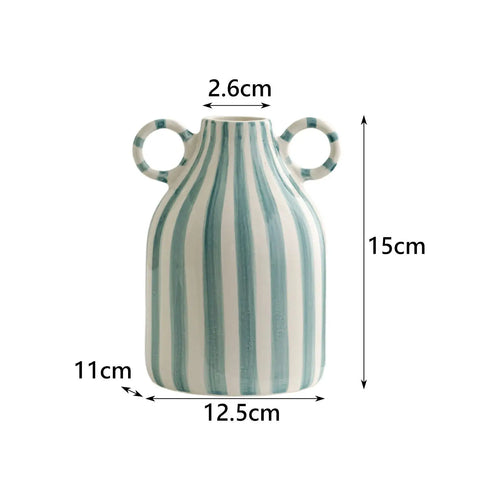 Decorative Flower Vase, Nordic Boho Vase, Small Vase, Home Decor, Porcelain - vue 8 sur 10