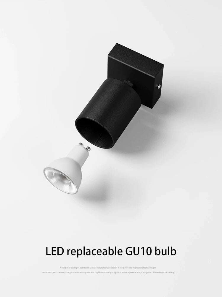 projecteur led gu10 montage surface angle réglable aluminium foco - vue 4 sur 11