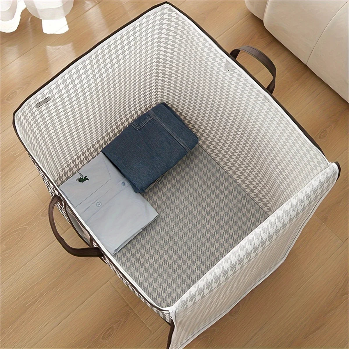 sac de rangement pliant grande capacité pour vêtements avec poignée - vue 3 sur 10