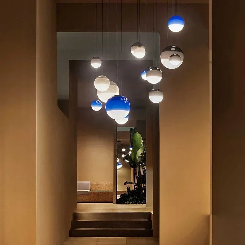 suspension moderne en verre pour décoration lumineuse élégante - vue 6 sur 12