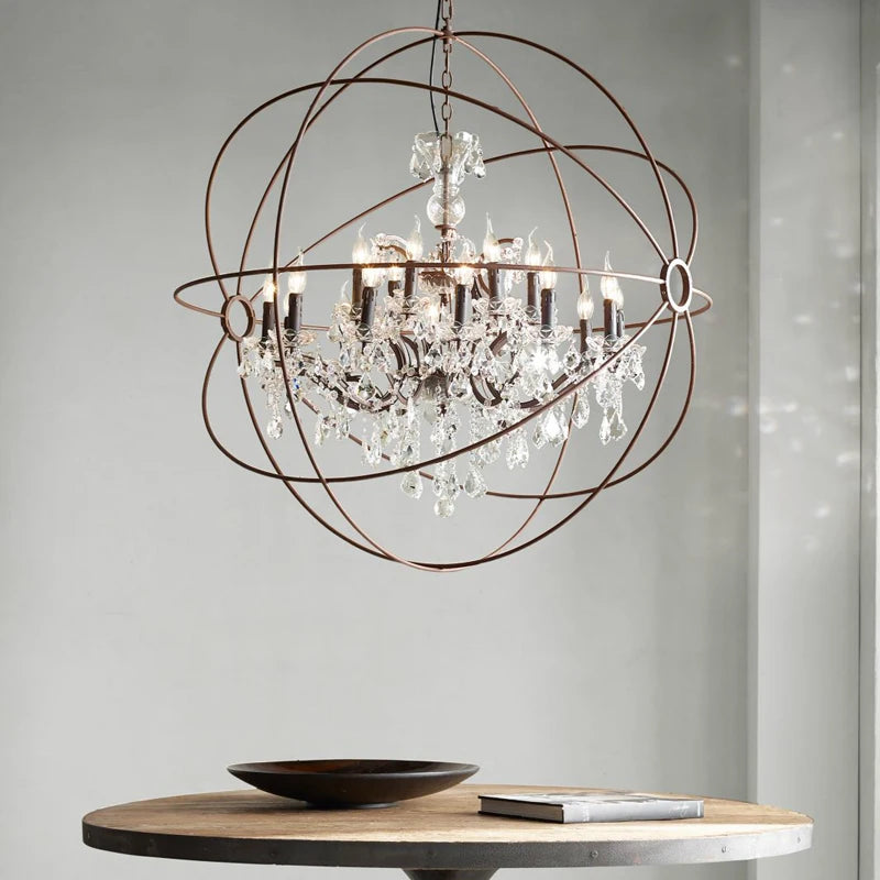 Lustre en cristal Vintage - vue 6 sur 8