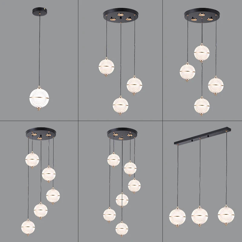 suspension boule acrylique moderne pour restaurant et bar - vue 3 sur 16