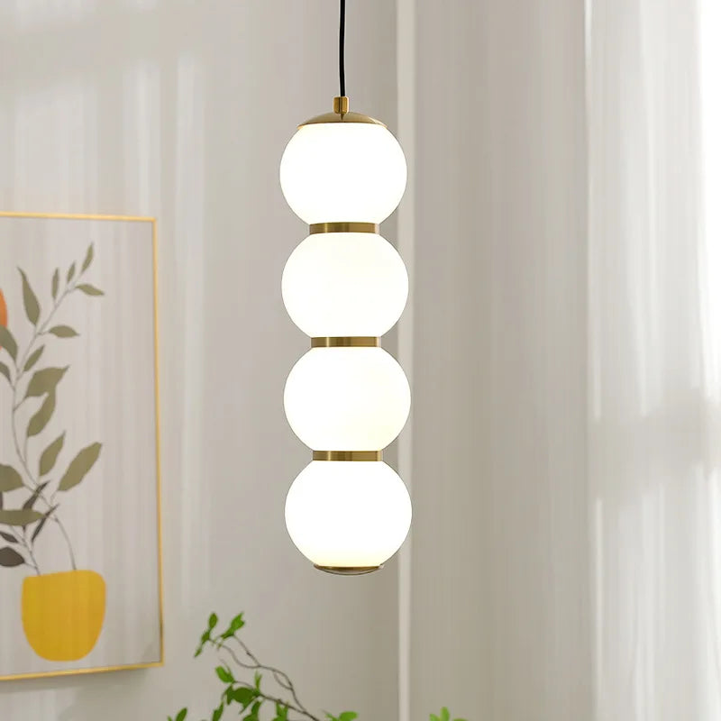 suspension style européen design luxe gourde verre led - vue 4 sur 9