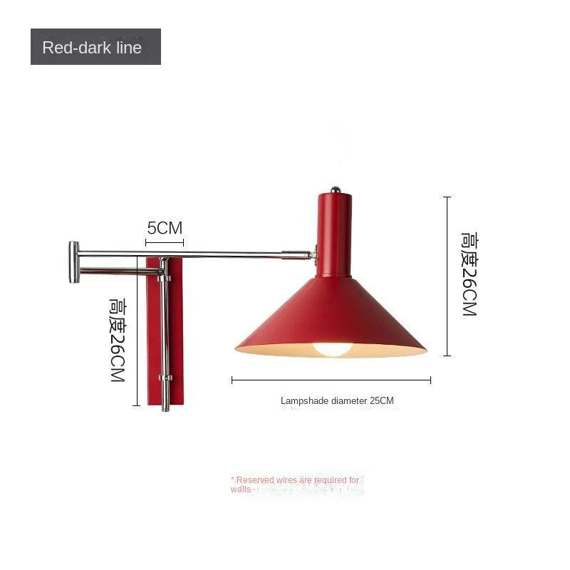 LED-Wandleuchte Vintage Rotierbar Faltbar für Hotel - vue 11 sur 12