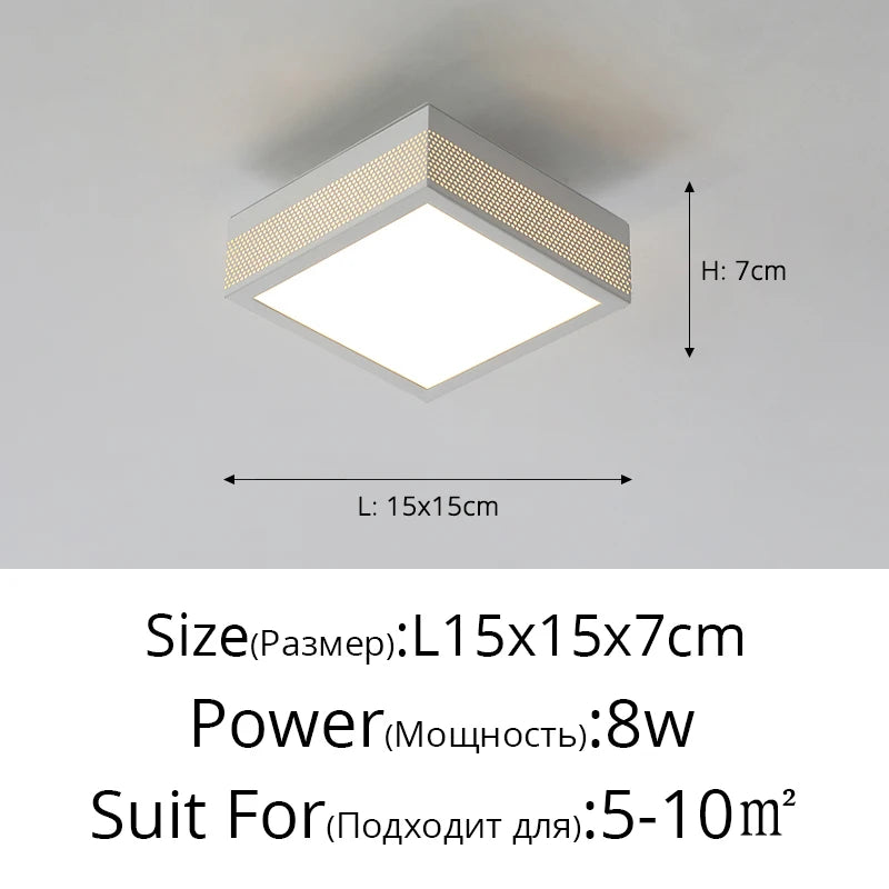 LED-Deckenleuchte quadratisch minimalistisch nordisches Design Innenraum dekorativ