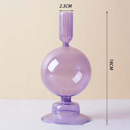 bougeoir en verre pour décoration de mariage et centre de table