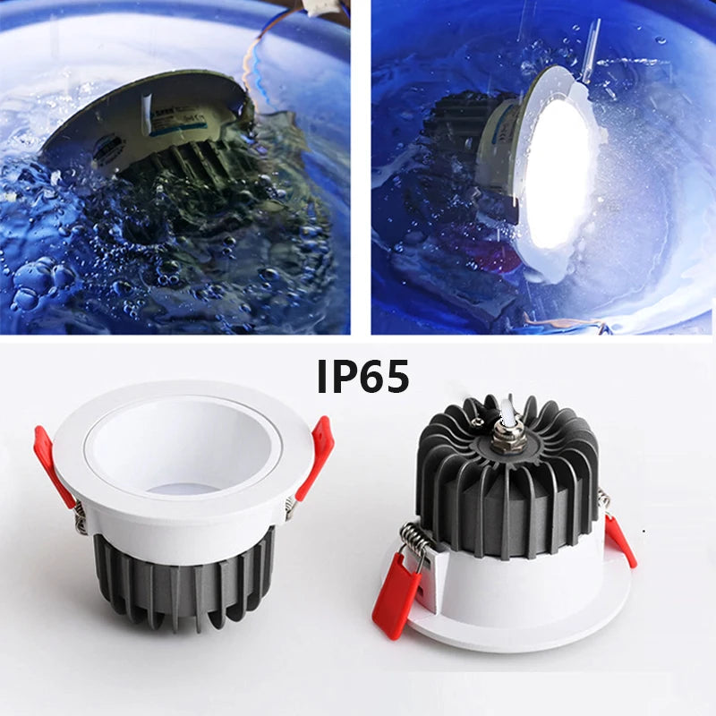 spot led étanche dimmable pour éclairage extérieur intégré - vue 4 sur 10