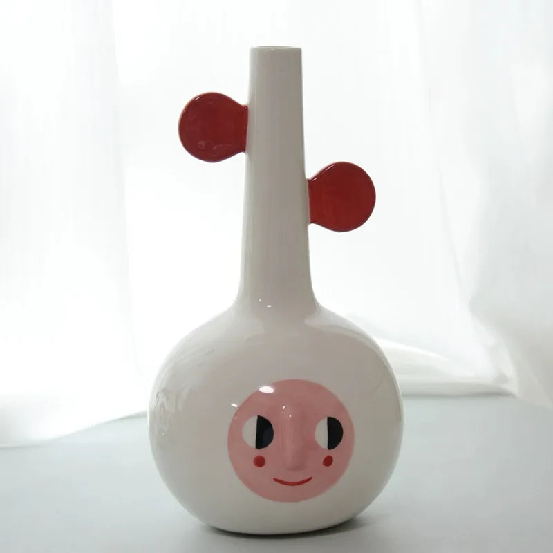 vase en céramique nordique design pour fleurs séchées décoration intérieure - vue 4 sur 6