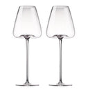 Lot 2 verres vin pied long soufflés elegants