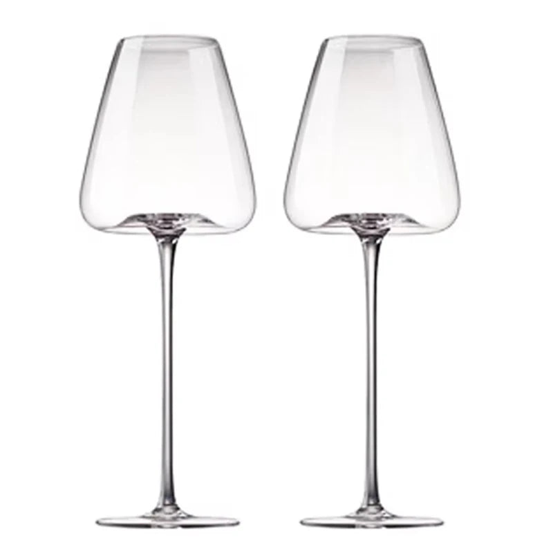 Lot 2 verres vin pied long soufflés elegants