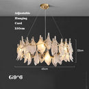 lustre en verre dépoli créatif design moderne élégant en perles