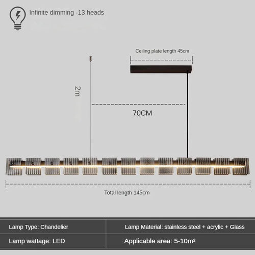 Moderne Pendelleuchte aus Edelstahl mit eleganter LED-Beleuchtung - vue 10 sur 9