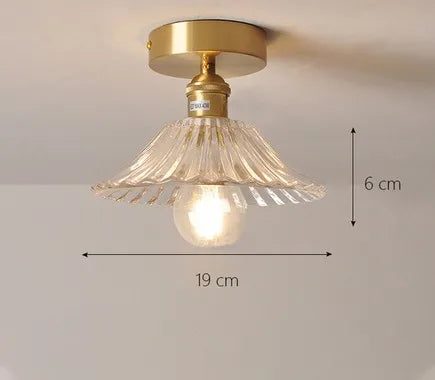 Moderner Glas-Deckenleuchte für innen und außen, lichtstark - vue 17 sur 30