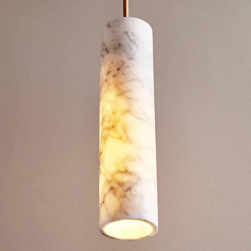 lustre wabi-sabi en marbre naturel pour hôtel design - vue 5 sur 10