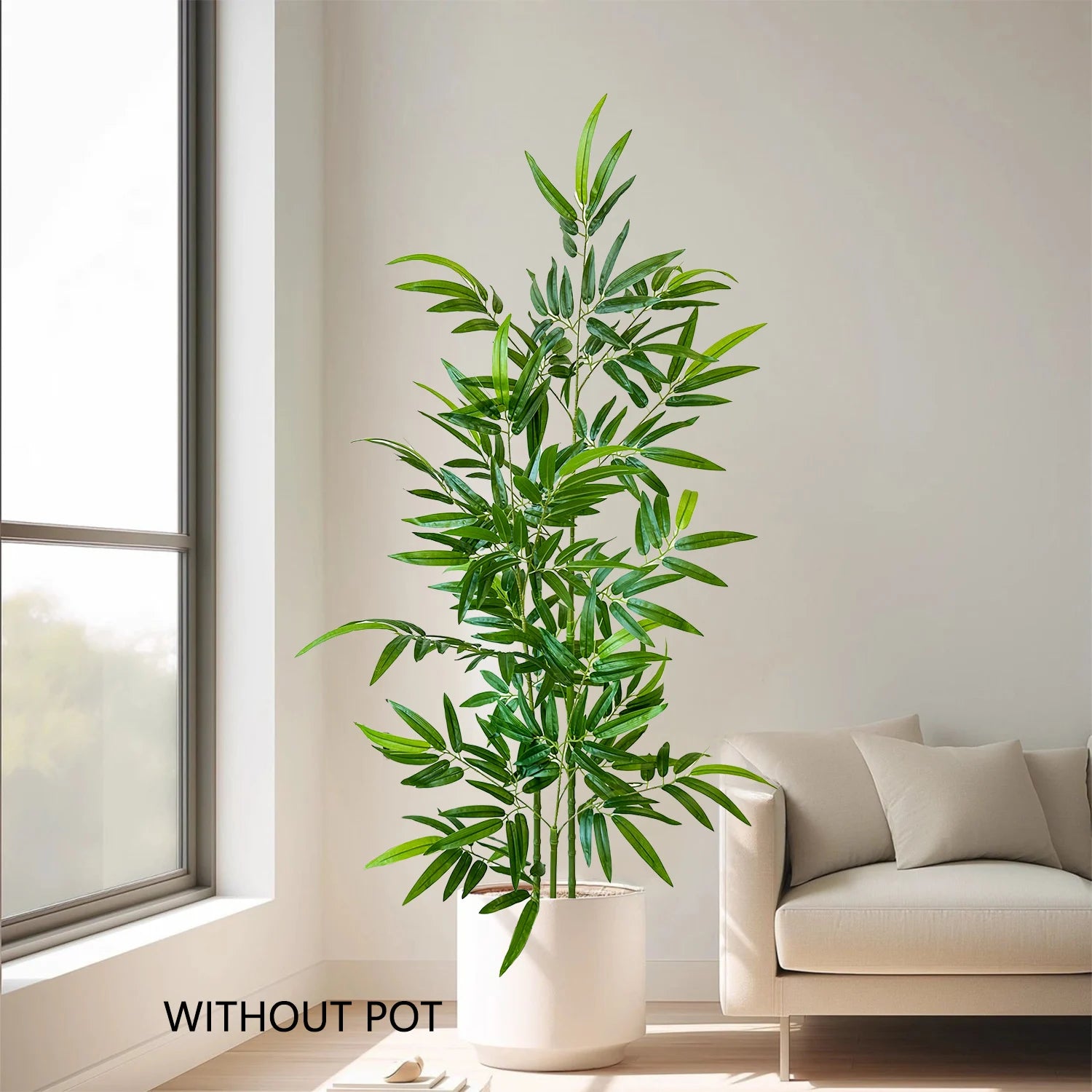 lot de 3 branches de bambou artificielles pour décoration intérieure festive - vue 5 sur 10