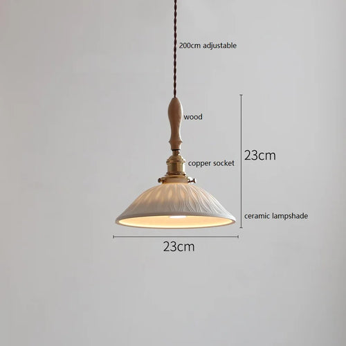 Moderne Pendelleuchte aus Keramik in Blumenform - vue 19 sur 30