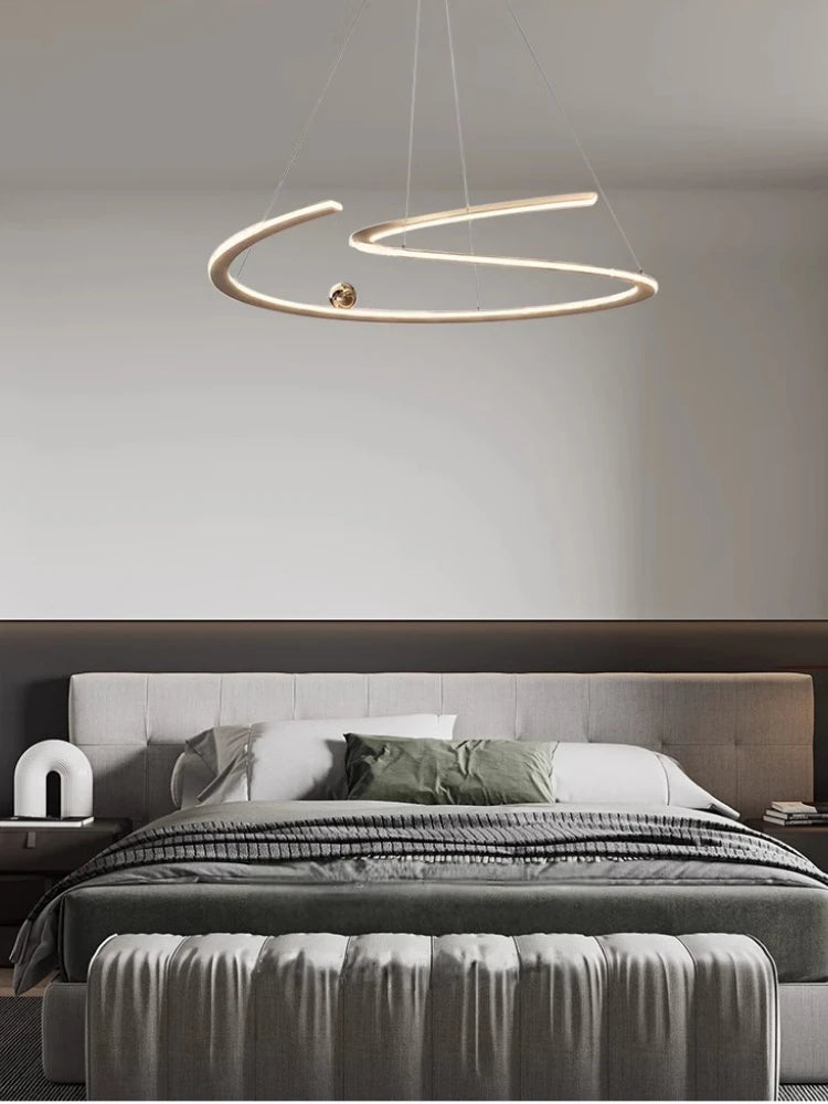 suspension minimaliste italienne à lumière circulaire élégante - vue 3 sur 9