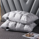 Five-star hotel down comfort pillow, 3D embossed pillow, neck support pillow, white goose down pillow core