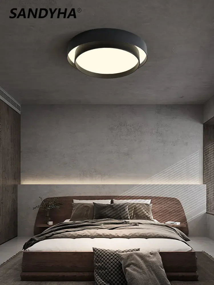 lustre moderne design nordique avec éclairage led 2024 - vue 2 sur 12