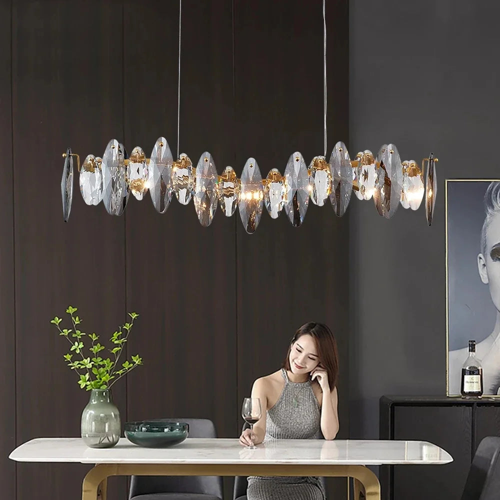lustre moderne en cristal pour décoration intérieure élégante 2024 - vue 5 sur 13