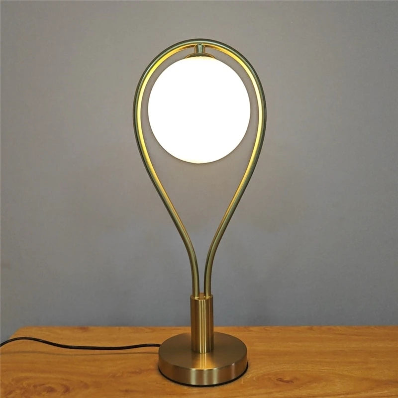 lampes de sol led artistiques en forme de raquette avec boule de verre
