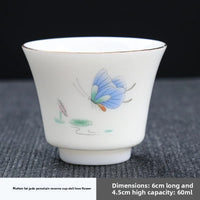 Tasse à thé chinoise en céramique peinte main