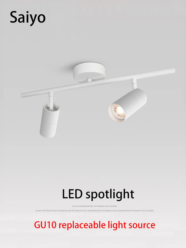 projecteur led 	gu10 sur rail en aluminium angle réglable - vue 2 sur 13