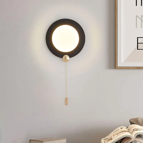 Applique murale ronde créative pour chambre à coucher