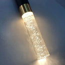 LED-Pendelleuchte mit zwei Lichtquellen aus nordischem Kristall