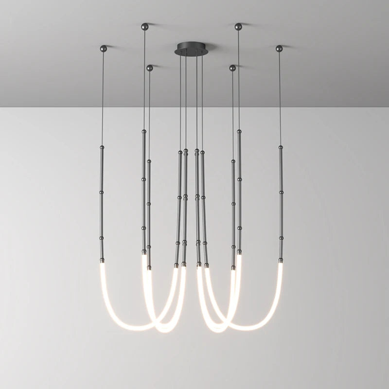 lustre en art déco design suspendu en led - vue 5 sur 16