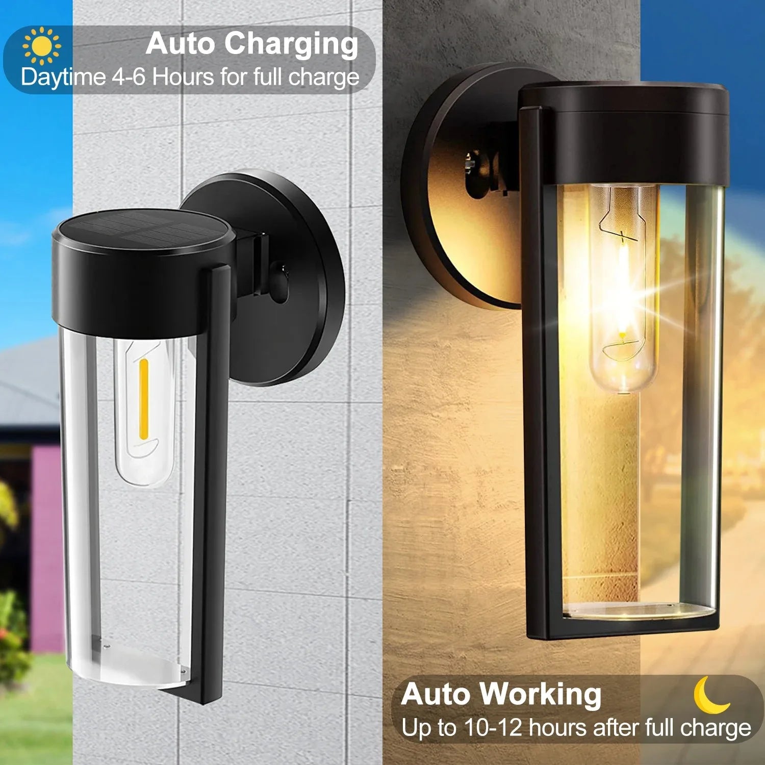 lampe de jardin solaire avec détecteur de mouvement étanche - vue 4 sur 6