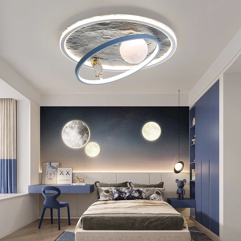 Runde LED-Deckenleuchte für moderne Innenbeleuchtung - vue 5 sur 12