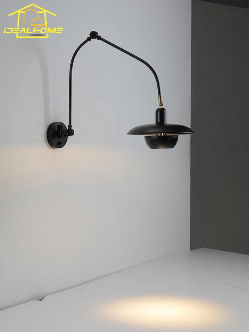 applique murale industrielle à bras pivotant réglable pour éclairage intérieur - vue 4 sur 9