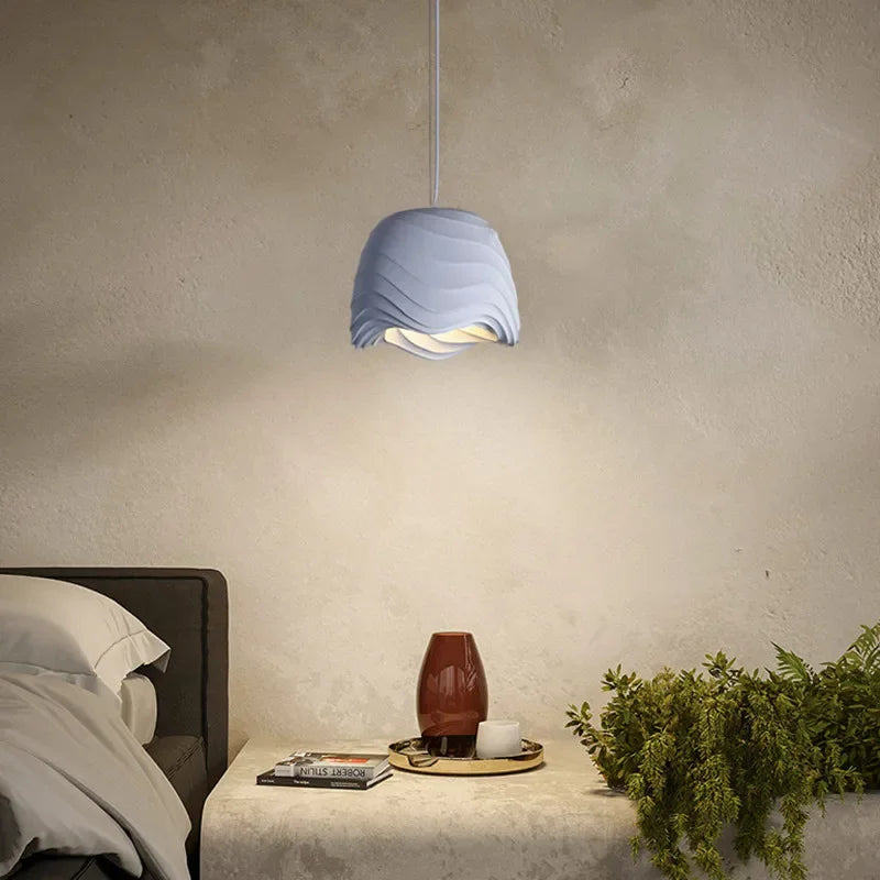 Nordic Wabi-Sabi Wind Chandelier Dining Room LED Pendant Lights Bedroom Study Suspend Lamp Home Decor Cafe Hanging Lamps Fixture - vue 4 sur 13