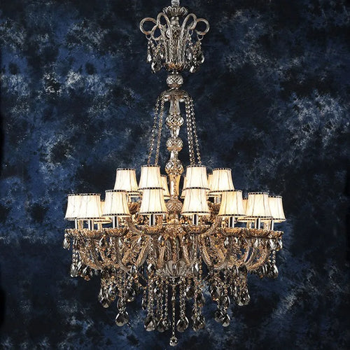 lustre en cristal pour éclairage moderne et élégant - vue 2 sur 15